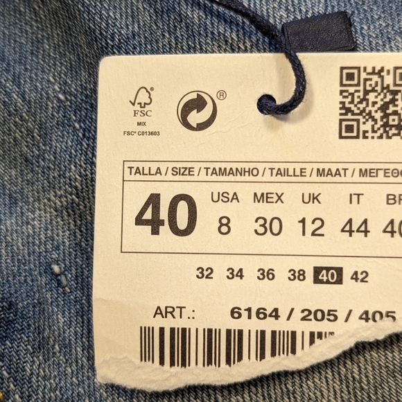 Zara Basic Z1975 Denim Jeans NWT 8 Distressed Patched High Waisted Boyfriend - Picture 7 of 8